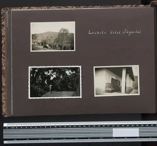 Fotoalbum mit 161 Fotografien, Ansicht Tansania, Nazi D.O.A. Kolonien 1938, Daressalaam, Zanzibar, Lushoto, Mombasa