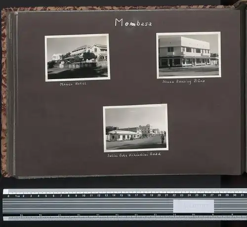 Fotoalbum mit 161 Fotografien, Ansicht Tansania, Nazi D.O.A. Kolonien 1938, Daressalaam, Zanzibar, Lushoto, Mombasa