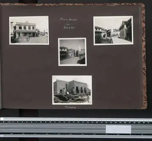 Fotoalbum mit 161 Fotografien, Ansicht Tansania, Nazi D.O.A. Kolonien 1938, Daressalaam, Zanzibar, Lushoto, Mombasa