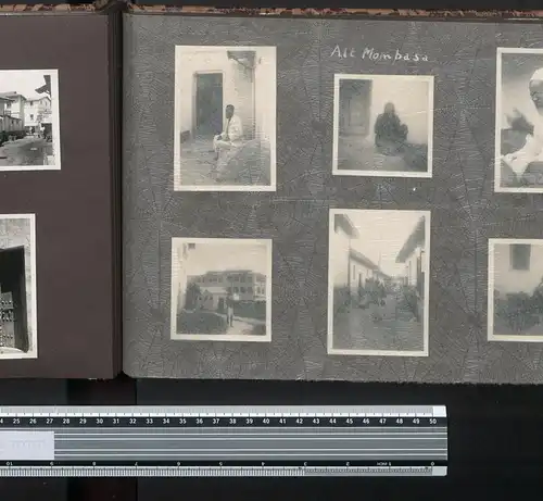 Fotoalbum mit 161 Fotografien, Ansicht Tansania, Nazi D.O.A. Kolonien 1938, Daressalaam, Zanzibar, Lushoto, Mombasa