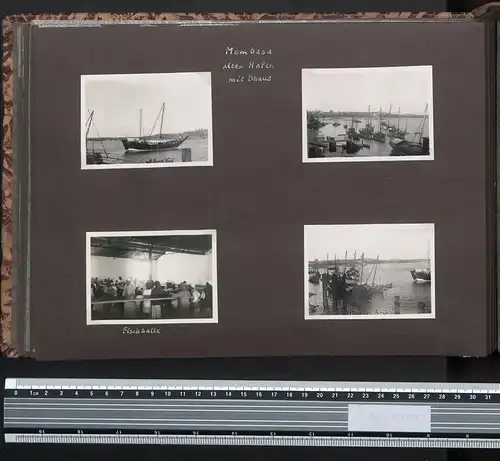 Fotoalbum mit 161 Fotografien, Ansicht Tansania, Nazi D.O.A. Kolonien 1938, Daressalaam, Zanzibar, Lushoto, Mombasa