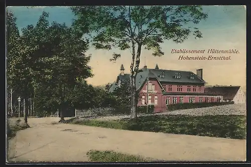 AK Hohenstein-Ernstthal, Gasthaus Hüttenmühle