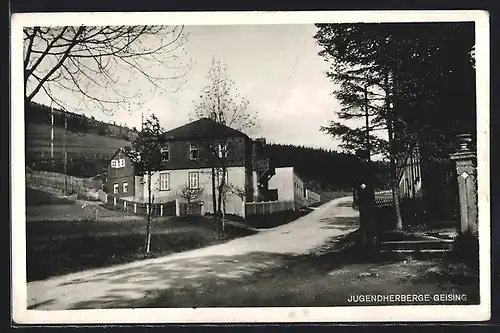 AK Geising, Strassenpartie an der Jugendherberge