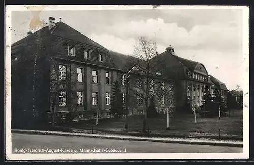 AK Freiberg / SA., Mannschafts-Gebäude II der König Friedrich-August-Kaserne