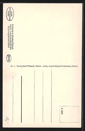 AK Erfurt, Haus zum breiten Herd / Gildehaus der Handwerkskammer, Strassenansicht