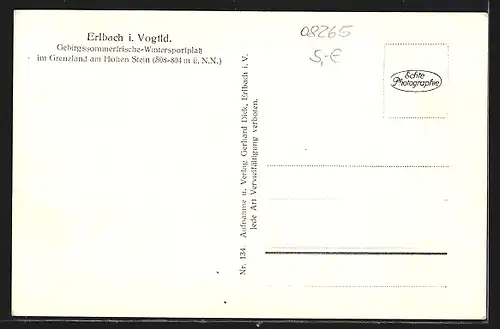 AK Erlbach i. Vogtld., Ortsansicht mit Umgebung