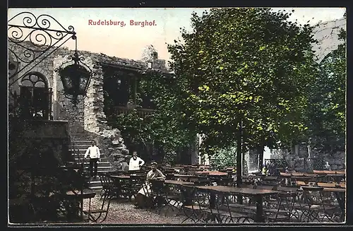 AK Rudelsburg, Gasthaus im Burghof