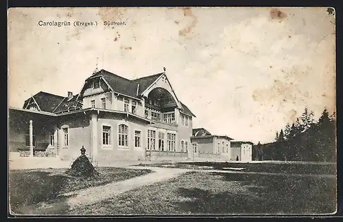 AK Carolagrün /Erzgeb., Haus Carolagrün, Südfront
