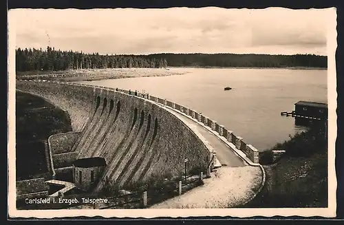 AK Carlsfeld i. Erzgeb., Talsperre mit Stausee