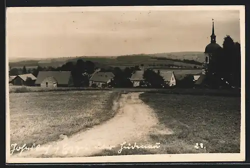 AK Jöhstadt i. Erzgeb., Ortspartie mit Kirche