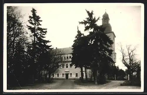 AK Glaubitz über Riesa, Diät-Sanatorium