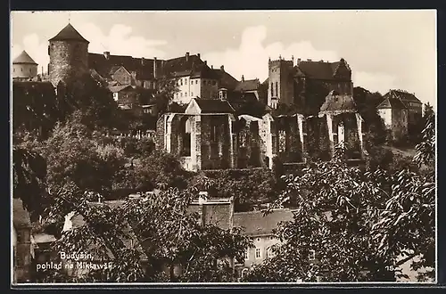 AK Bautzen, Ortspartie mit Ruine