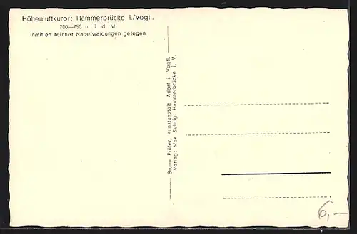 AK Hammerbrücke i. V., Gesamtansicht, Liedtext