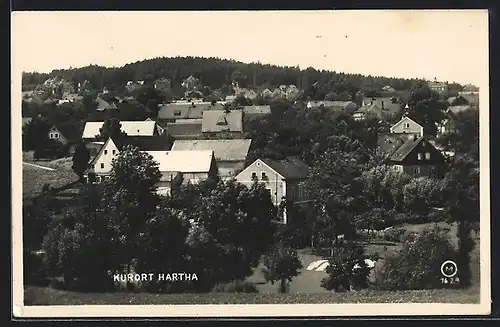 AK Hartha / Kurort, Teilansicht aus der Vogelschau