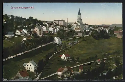 AK Johanngeorgenstadt / Erzgeb., Panoramablick auf den Ort