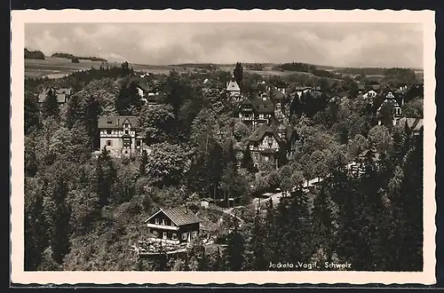 AK Jocketa i. V., Gesamtansicht aus der Vogelschau