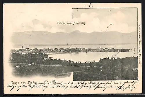 AK Lindau / Bodensee, Ortsansicht vom Hoyerberg