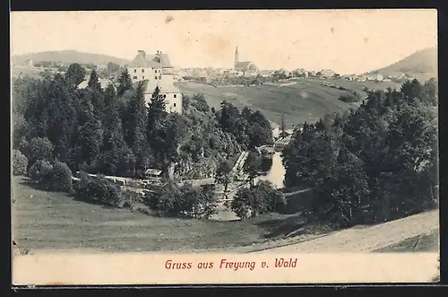 AK Freyung v. Wald, Panoramablick auf den Ort