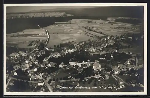 AK Schömberg / Schwarzwald, Gesamtansicht vom Flugzeug aus