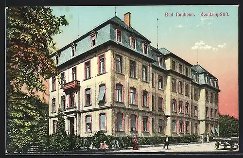 AK Bad Nauheim, Konitzky-Stift mit Strasse