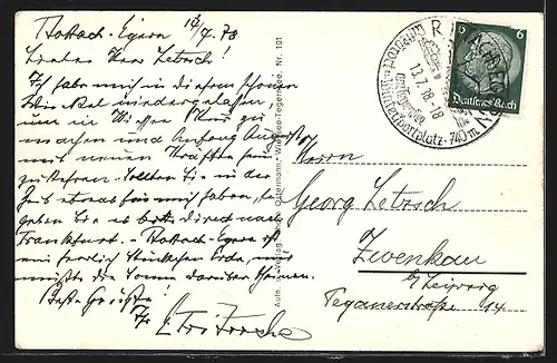 AK Egern /Tegernsee, Panorama vom Wasser aus