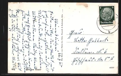 AK Köln /Rh., Frankenwerft, Dom, Opernhaus