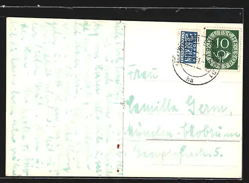 AK Neu-Titschein, Panorama mit Kirche