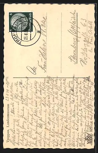 AK Troppau, Ansicht vom Landesmuseum