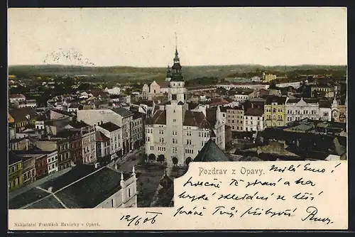 AK Opava, Panorama mit Schloss