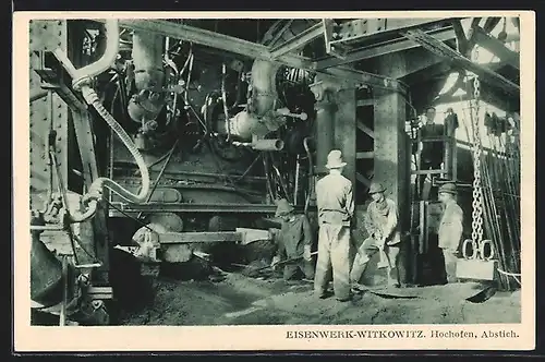 AK Witkowitz, Eisenwerk, Hochofen, Abstich