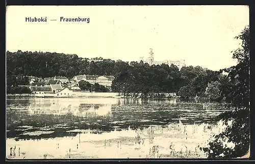 AK Frauenburg, Ortsansicht vom Wasser aus
