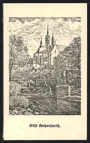 Künstler-AK Hohenfurth, Stift Hohenfurth