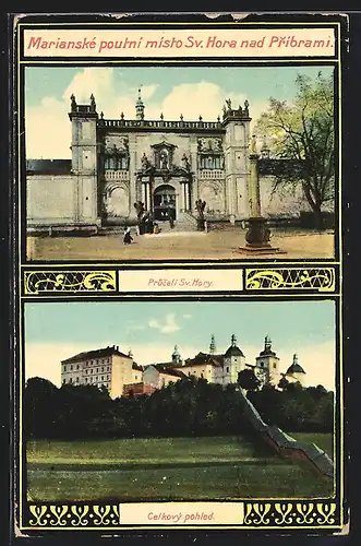AK Sv. Hora nad Pribrami, Marianské poutní místo, Prucelí Sv. Hory, Celkový pohled