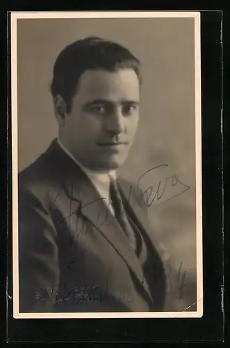AK Opernsänger Ettore Nava mit original Autograph