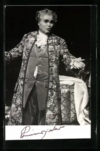 AK Opernsänger Dietrich Fischer-Dieskau als Don Alfonso, mit original Autograph
