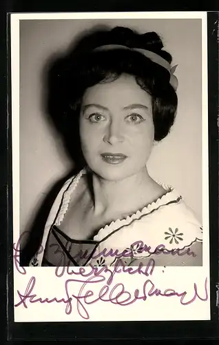 AK Opernsängerin Anny Felbermayer, mit original Autograph