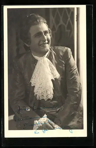 AK Opernsänger Lorenz Fehenberger im Kostüm, mit original Autograph