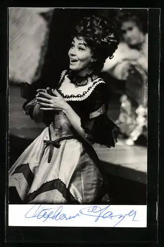 AK Opernsängerin Catherine Gayer mit original Autograph