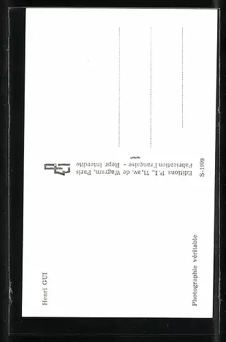 AK Opernsänger Henri Gui mit original Autograph