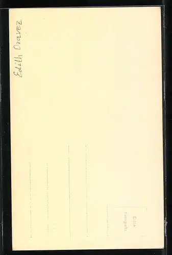 AK Opernsängerin Edith Oravez auf der Bühne, mit original Autograph