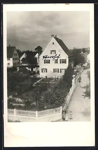 Foto-AK Mörslingen, Ansicht vom Pfarrhaus