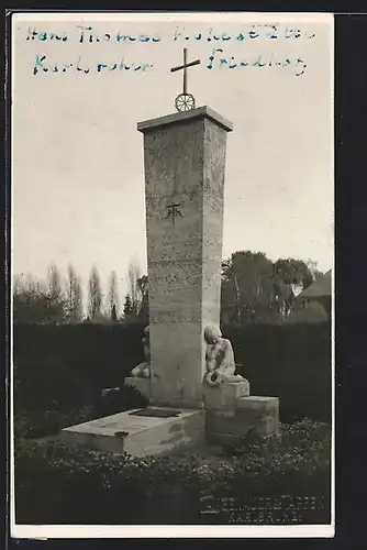 Foto-AK Karlsruhe, Grabstätte von Hans Thoma
