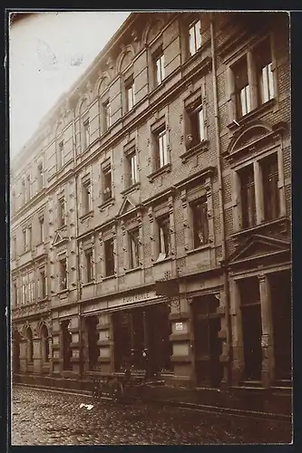 Foto-AK Karlsruhe, Geschäft F. Guthörle 1908
