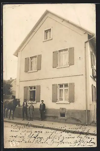 Foto-AK Frankfurt-Eckenheim, Haus Engelthaler Strasse, Aufnahme 1911