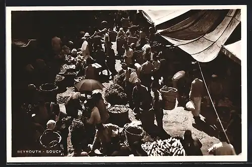AK Beyrouth, Souck, Marktstände auf dem Marktplatz