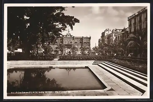 AK Beyrouth, Places des Martyrs, Jardin