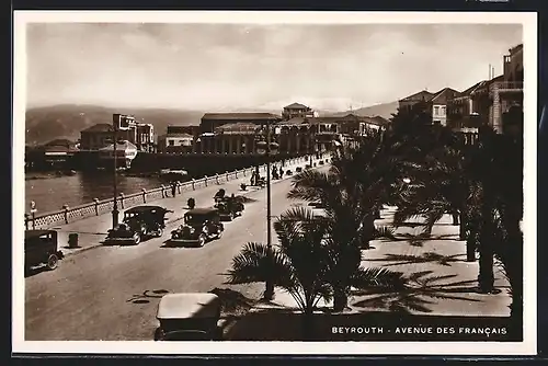 AK Beyrouth, Avenue des Francais, Autos