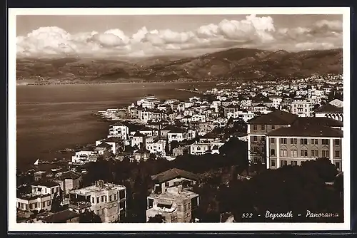 AK Beyrouth, Panorama aus der Vogelschau