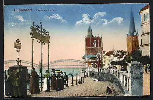 AK Düsseldorf, Partie am Hafen