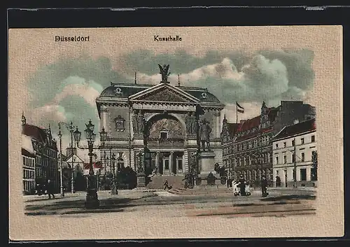 AK Düsseldorf, Kunsthalle mit Vorplatz